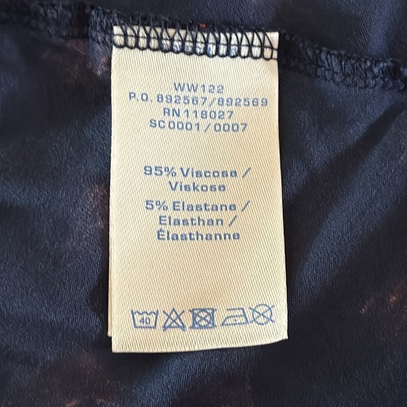 Boden Navy And Red Jersey Knit Long Sleeve Faux Wrap Silvia Scoop Neck Dress - Picture 7 of 7